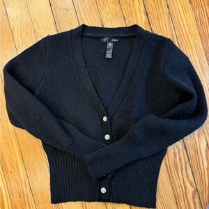 Aqua Women's Black Cardigan Sweater